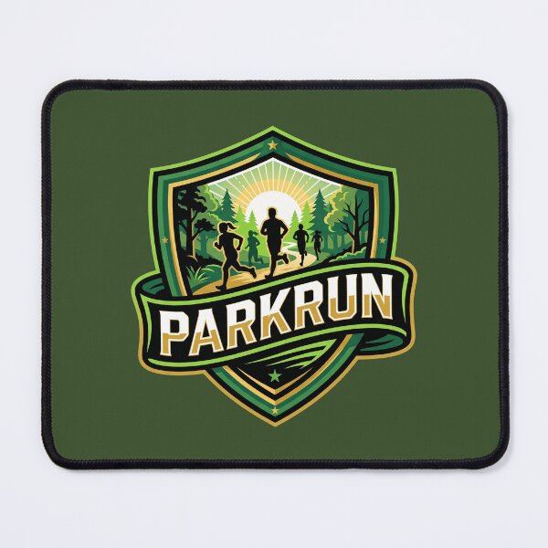 Item preview, Parkrun Shield Trail Running Team Sunrise Crest Runner Graphic    designed and sold by KiwiRider.