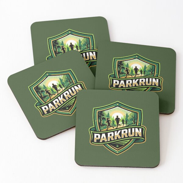Item preview, Parkrun Shield Trail Running Team Sunrise Crest Runner Graphic    designed and sold by KiwiRider.