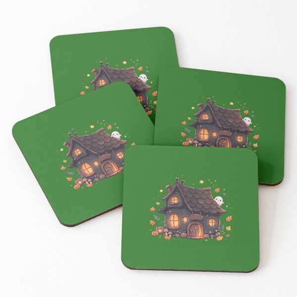 Item preview, Cute Haunted Cottage at Autumn Night designed and sold by Sweet Blob Co.