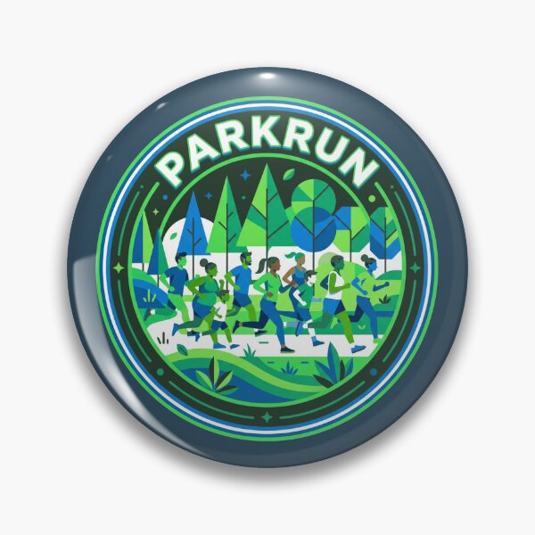 Item preview, Parkrun Community Running Group Forest Trail Circular Badge Graphic designed and sold by KiwiRider.