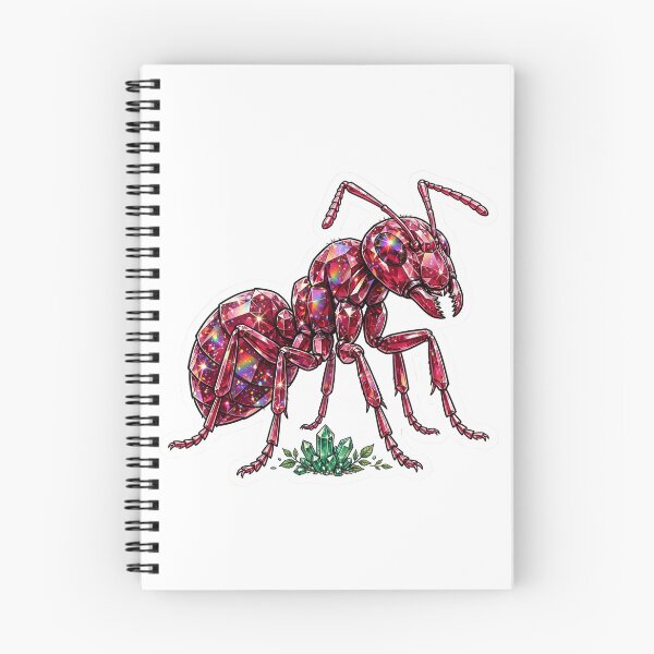 Item preview, Ant Crystal Sticker - Ruby Red Fire Ant With Emerald Base designed and sold by Crystal Critters .