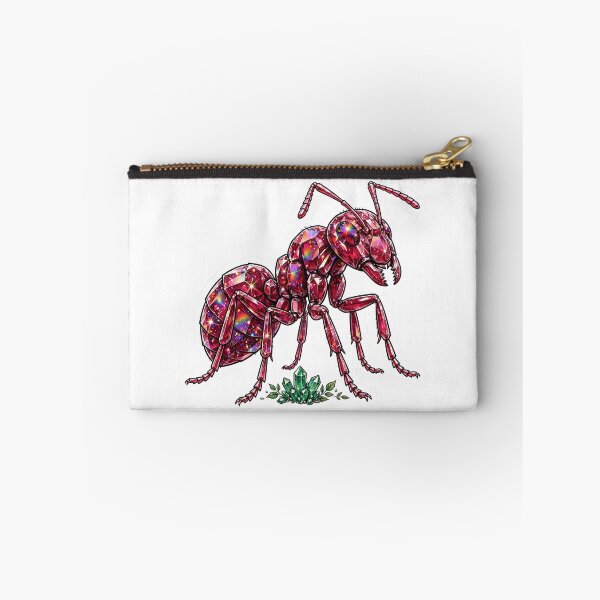 Item preview, Ant Crystal Sticker - Ruby Red Fire Ant With Emerald Base designed and sold by Crystal Critters .