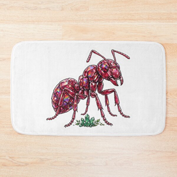 Item preview, Ant Crystal Sticker - Ruby Red Fire Ant With Emerald Base designed and sold by Crystal Critters .