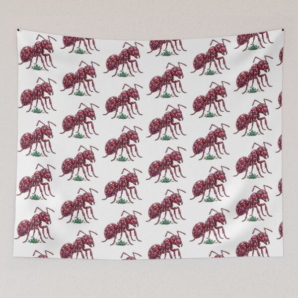 Item preview, Ant Crystal Sticker - Ruby Red Fire Ant With Emerald Base designed and sold by Crystal Critters .