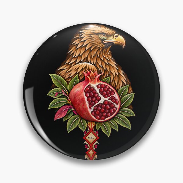 Item preview, Golden Eagle Pomegranate Heritage Art designed and sold by Qenlo.