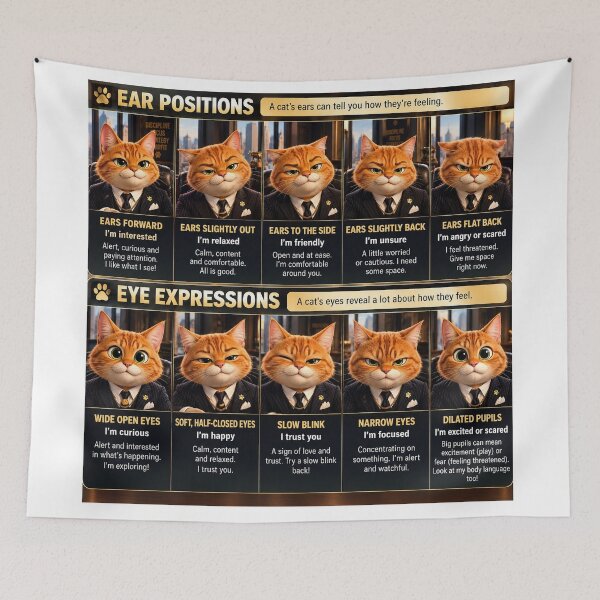 Aperçu de l'œuvre Le Catpitaliste : Leçons d'expression féline créée et vendue par Catpitalist.