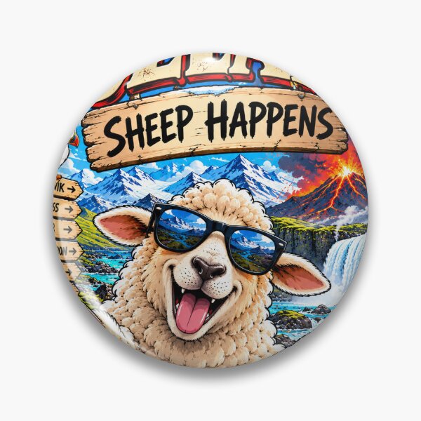 Item preview, Iceland Sheep Happens – Funny Icelandic Sheep Cartoon designed and sold by Kristvin Gudmundsson.