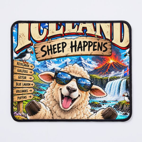 Item preview, Iceland Sheep Happens – Funny Icelandic Sheep Cartoon designed and sold by Kristvin Gudmundsson.