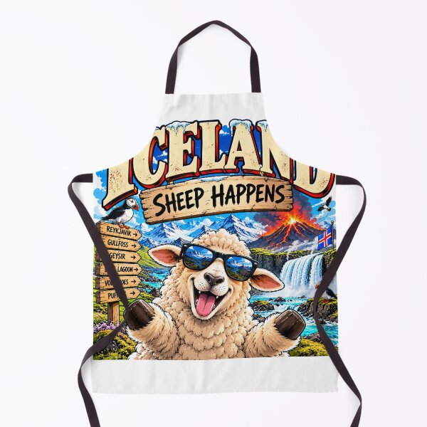 Item preview, Iceland Sheep Happens – Funny Icelandic Sheep Cartoon designed and sold by Kristvin Gudmundsson.