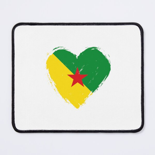 Item preview, Distressed French Guiana Flag Heart GF designed and sold by shitpostee.