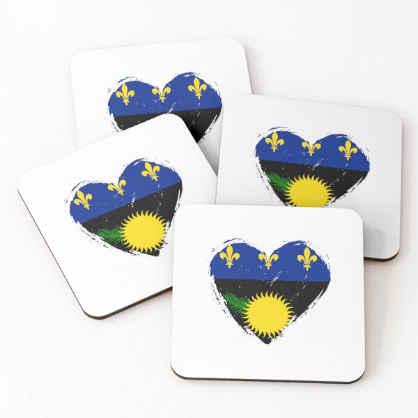 Item preview, Distressed Guadeloupe Flag Heart GP designed and sold by shitpostee.