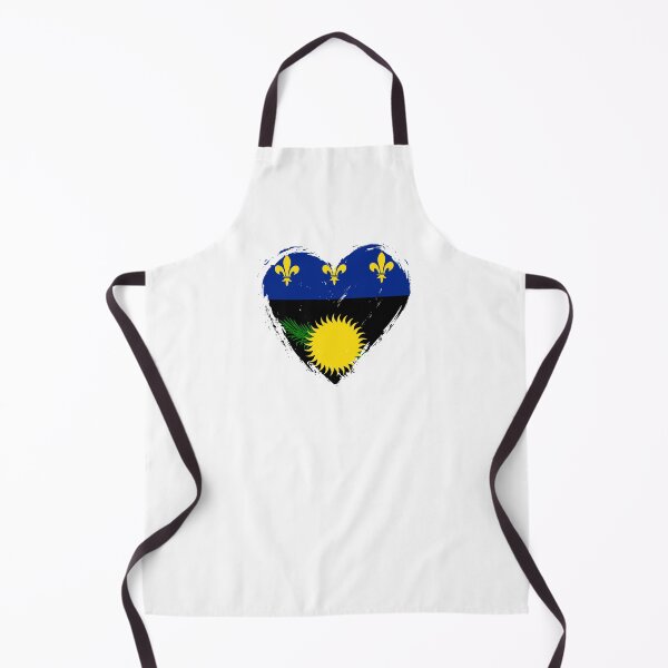 Item preview, Distressed Guadeloupe Flag Heart GP designed and sold by shitpostee.