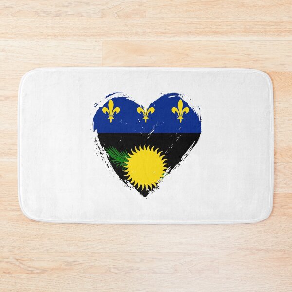 Item preview, Distressed Guadeloupe Flag Heart GP designed and sold by shitpostee.