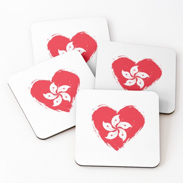Item preview, Distressed Hong Kong Flag Heart HK designed and sold by shitpostee.