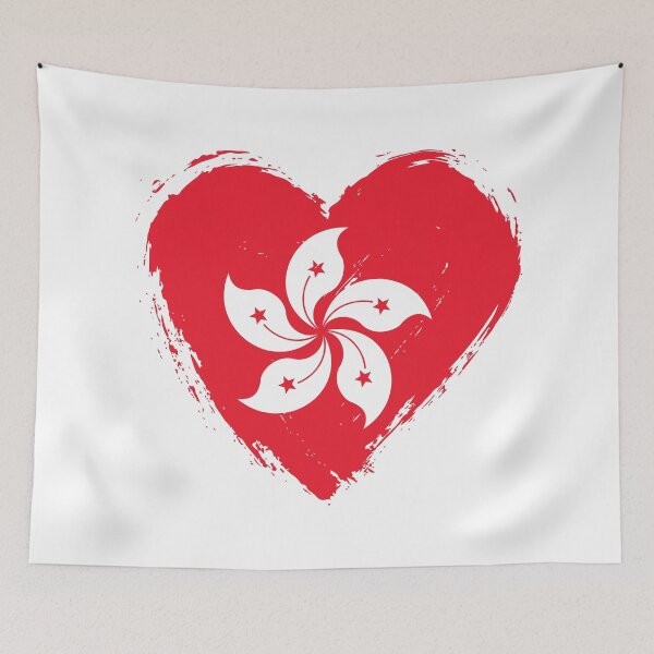 Item preview, Distressed Hong Kong Flag Heart HK designed and sold by shitpostee.