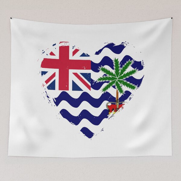 Item preview, Distressed British Indian Ocean Territory Flag Heart IO designed and sold by shitpostee.