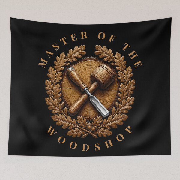 Item preview, Master Of The Woodshop Vintage Woodworking Carpenter Gifts designed and sold by LeSoniPapaPrint.