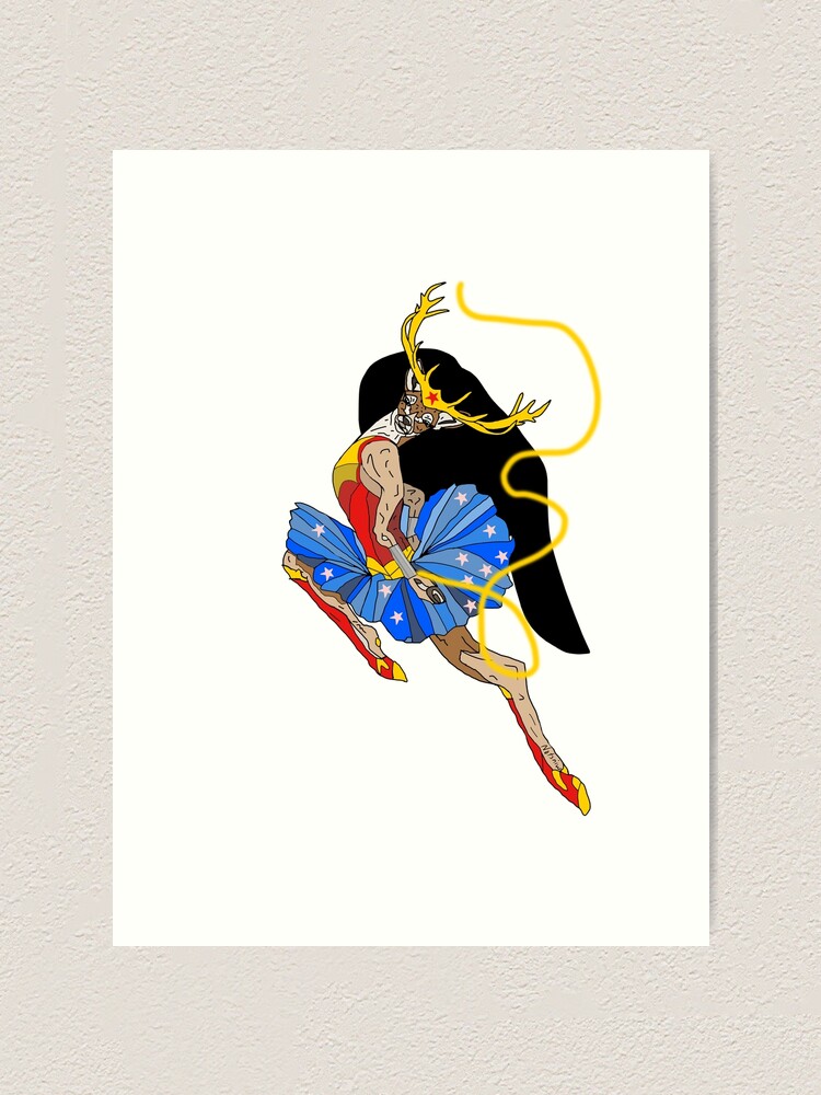 Alternate view of One Deer Woman Art Print