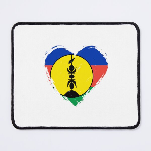 Item preview, Distressed New Caledonia Flag Heart NC designed and sold by shitpostee.