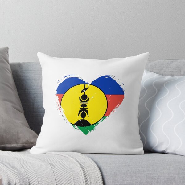 Item preview, Distressed New Caledonia Flag Heart NC designed and sold by shitpostee.