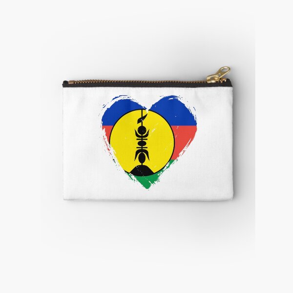 Item preview, Distressed New Caledonia Flag Heart NC designed and sold by shitpostee.