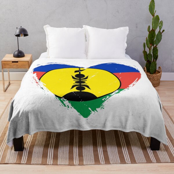 Item preview, Distressed New Caledonia Flag Heart NC designed and sold by shitpostee.