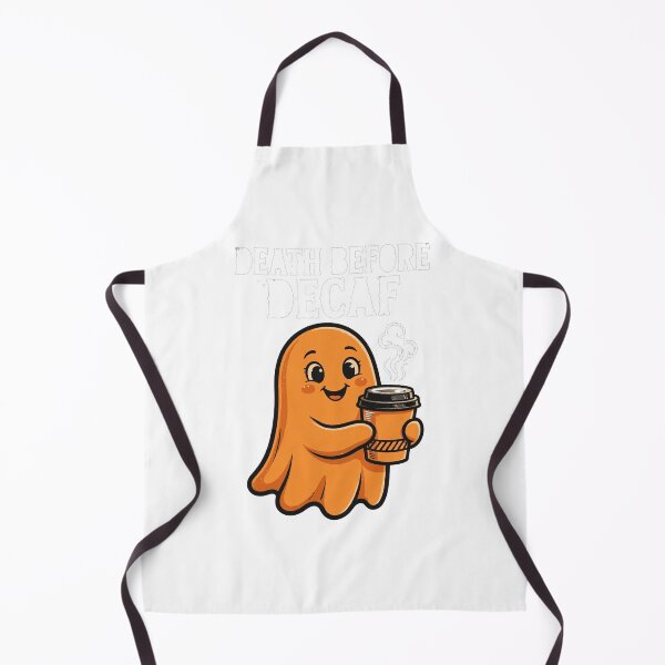 Artikelvorschau, Lieber Tod als entkoffeinierten Kaffee – Lustiges Geisterkaffee-Halloween-T-Shirt (Dunkel) entworfen und verkauft von TheDaddyDude.