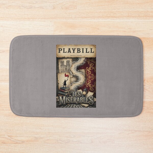 Item preview, Les Miserables Playbill Style Theatre Poster Tee-19 designed and sold by PhilipStolze.