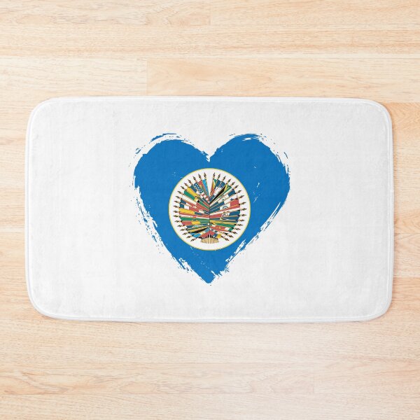 Item preview, Distressed Organization Of American States Flag Heart designed and sold by shitpostee.