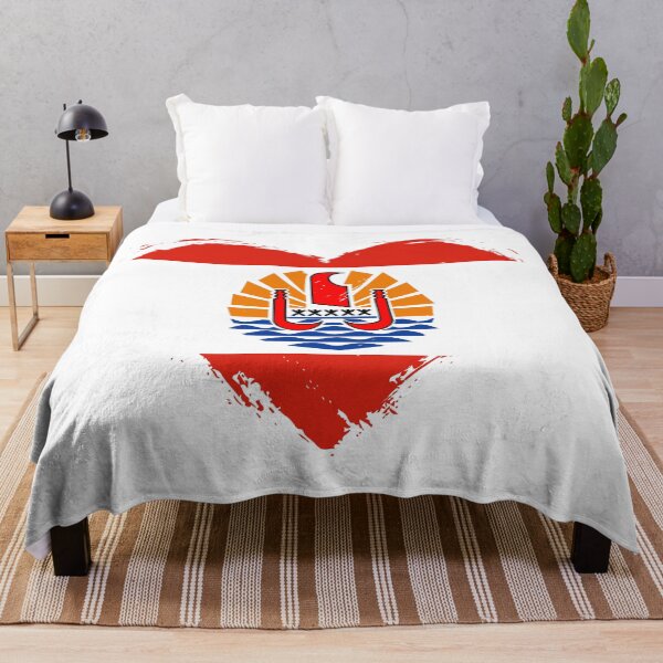 Item preview, Distressed French Polynesia Flag Heart PF designed and sold by shitpostee.