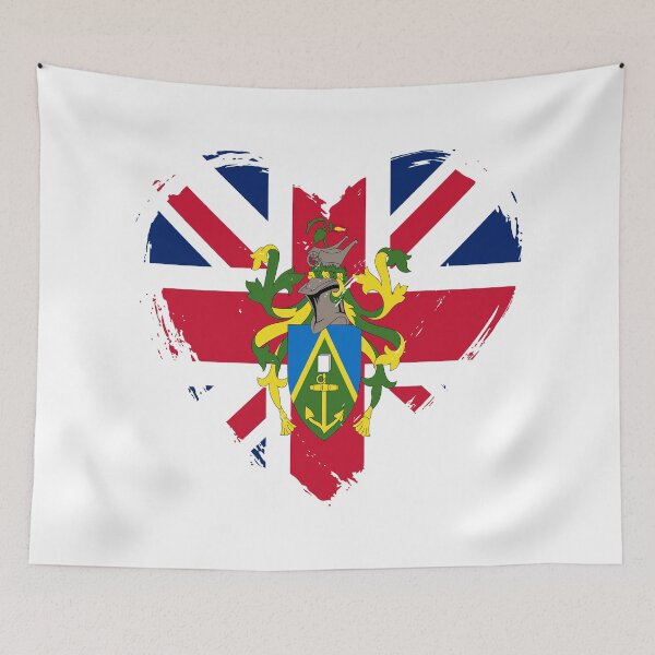 Item preview, Distressed Pitcairn Islands Flag Heart PN designed and sold by shitpostee.