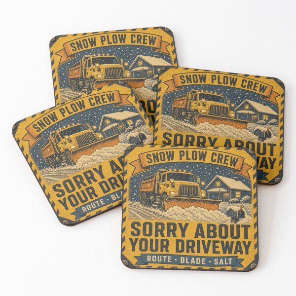 Item preview, Sorry About Your Driveway Funny Snow Plow Driver Sign designed and sold by BoosterShop.