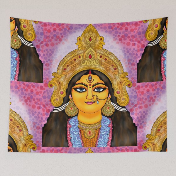 Item preview, Goddess Durga Digital Drawing | Hindu Goddess Illustration designed and sold by Harshit_Digital_Arts.