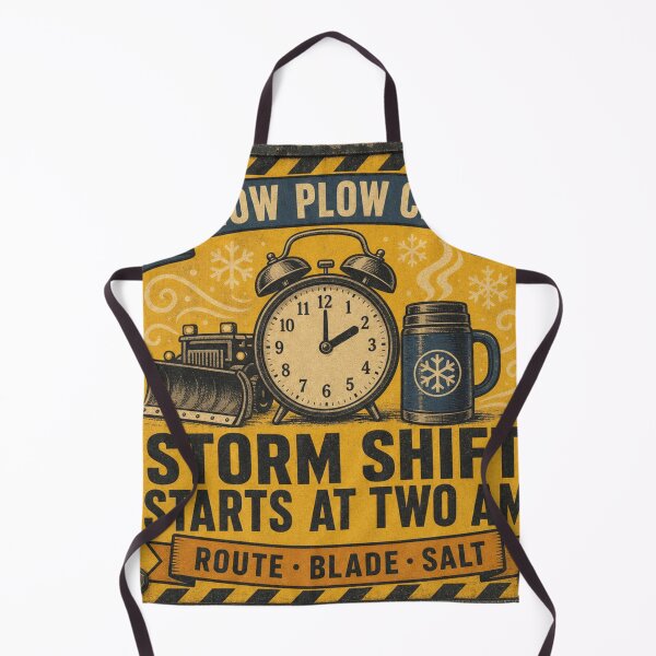 Item preview, Storm Shift Starts At Two AM Snow Plow Crew Alarm Clock Sign designed and sold by BoosterShop.