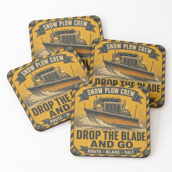 Item preview, Drop The Blade And Go Snow Plow Blade Truck Sign designed and sold by BoosterShop.