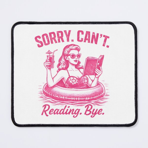 Item preview, Sorry, Can't. Reading. Bye. | Pink Retro Book Lover designed and sold by SweetTeezPrints.