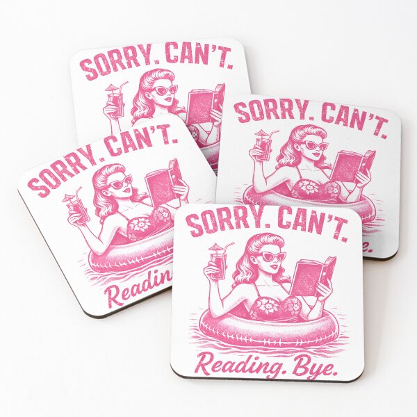 Item preview, Sorry, Can't. Reading. Bye. | Pink Retro Book Lover designed and sold by SweetTeezPrints.