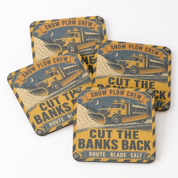 Item preview, Cut The Banks Back Wing Plow Operator Retro Sign designed and sold by BoosterShop.