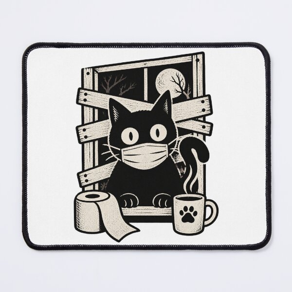 Item preview, Spooky Cat in Lockdown Halloween Design for Cat Lovers LIMITED EDITION designed and sold by FilthyOldHag.