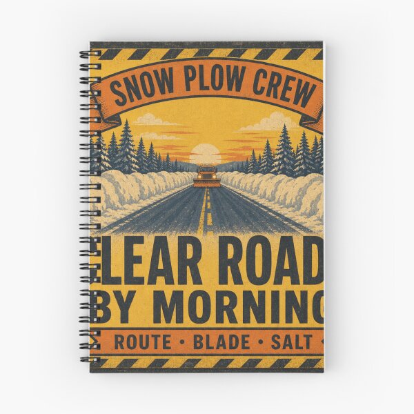 Item preview, Clear Roads By Morning Plowed Highway Road Crew Sign designed and sold by BoosterShop.