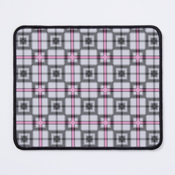 Item preview, Pink Gray and Black Concentric Square Plaid designed and sold by The-Repository.