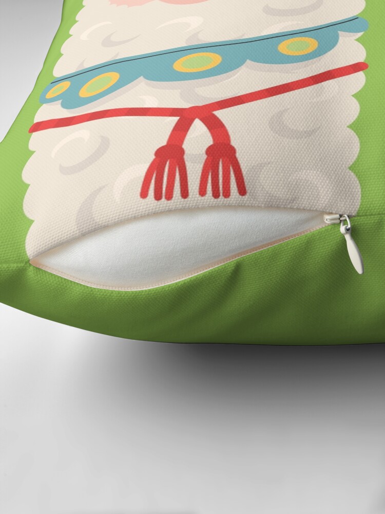 Thumbnail 2 of 4, Pillow, 'No Prob-Llama' cute Llama design designed and sold by webtrekker.