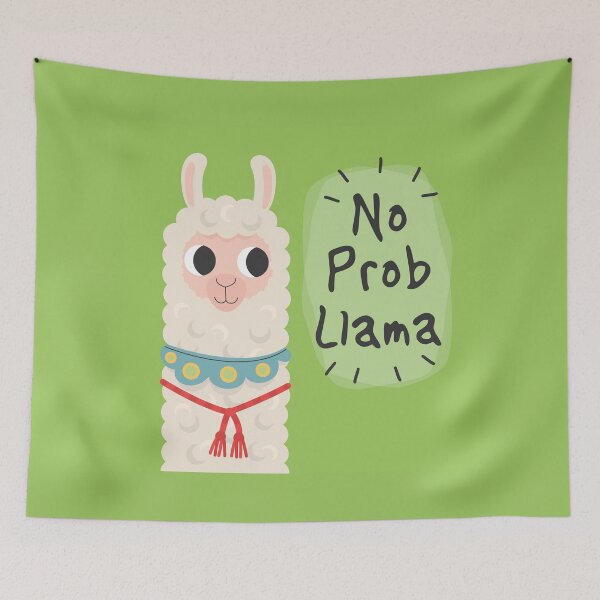 Item preview, 'No Prob-Llama' cute Llama design designed and sold by webtrekker.