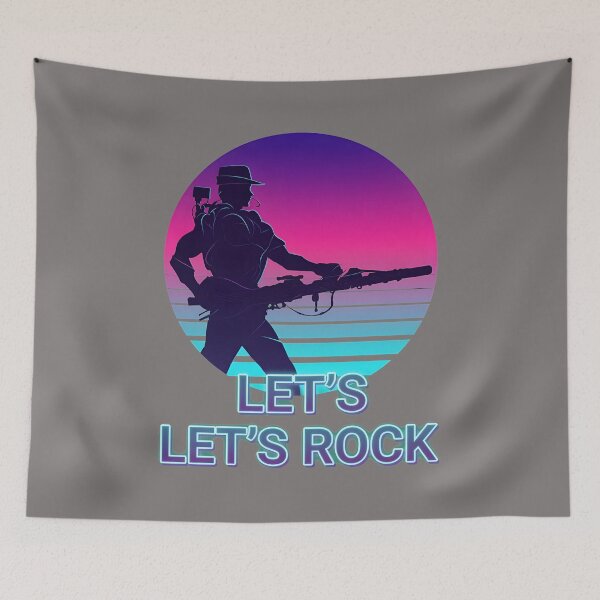 Item preview, Let's Rock Retro Sunset Soldier Silhouette-71 designed and sold by SandraPutzler.
