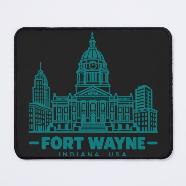 Item preview, Fort Wayne Indiana USA Line Art Landmark Poster designed and sold by CMYKStudio.