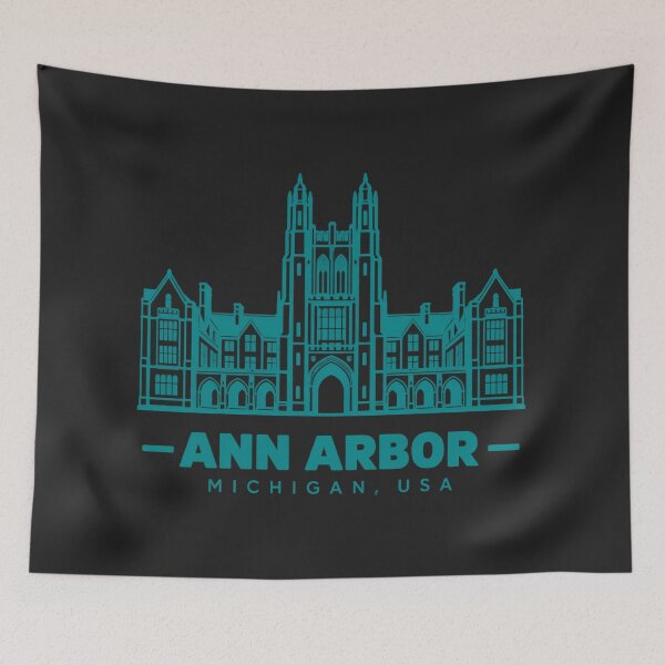Item preview, Ann Arbor Michigan USA Line Art Landmark Poster designed and sold by CMYKStudio.