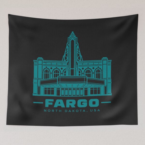 Item preview, Fargo North Dakota USA Line Art Landmark Poster designed and sold by CMYKStudio.