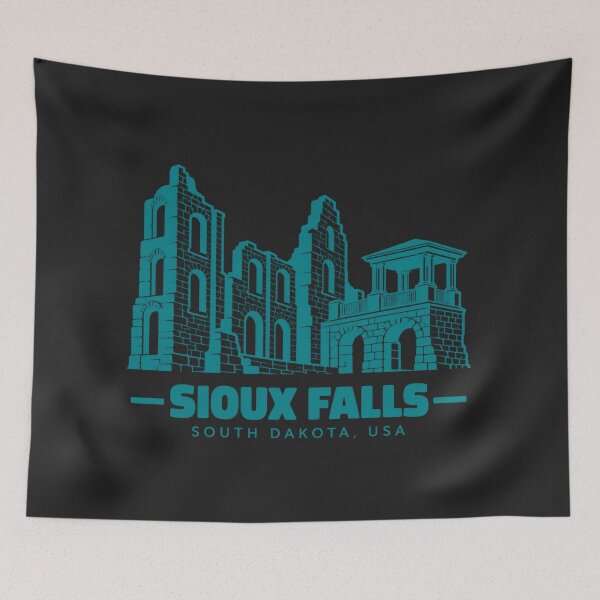 Item preview, Sioux Falls South Dakota USA Line Art Landmark Poster designed and sold by CMYKStudio.