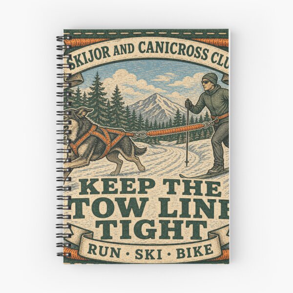 Item preview, Keep The Tow Line Tight Skijoring Tow Line Dog Sport Badge designed and sold by BoosterShop.