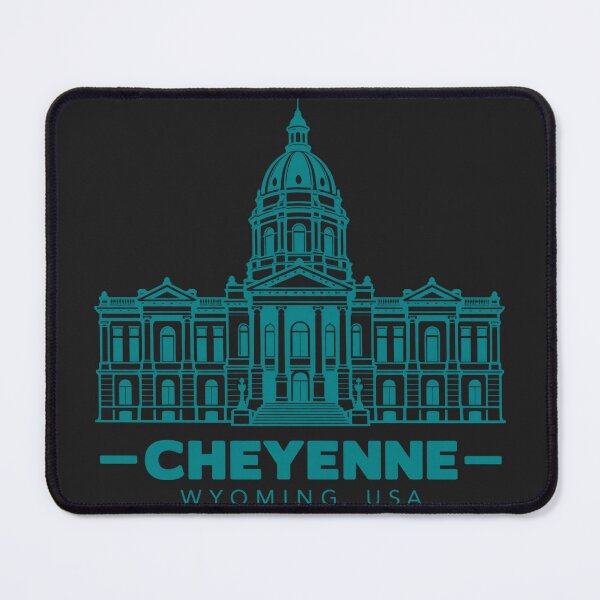 Item preview, Cheyenne Wyoming USA Line Art Landmark Poster designed and sold by CMYKStudio.